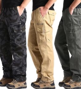 Pantalón táctico-cargo para hombre de algodón